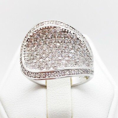 R7475 Women Fashion Jewelry Gold Plate Engagement Wedding Bridal CZ Ring Gift