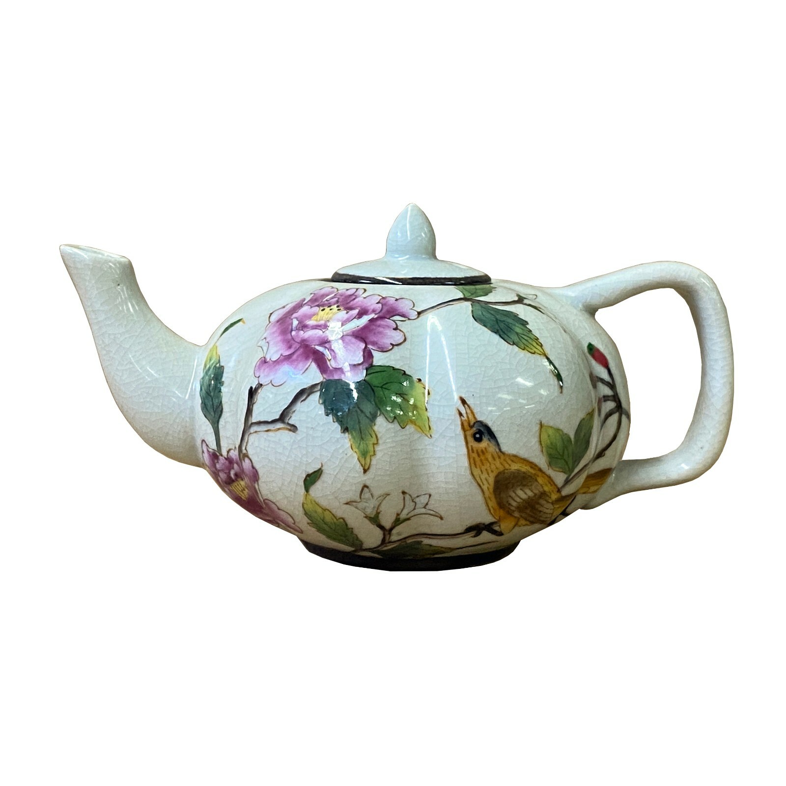 Contemporary Beige Almond Flower Painting Teapot Shape Display ws1832S Contemporary Beige Almond Flower Painting Teapot Shape Display ws1832S