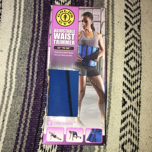 Golds Gym Waist Trimmer Stomach Sweat Belt Burn Fat Weight Loss Wrap 5 Zipper