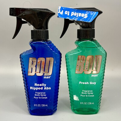 BOD Man Fragrance Body Spray, Fresh Guy + Really Ripped Abs 8oz x 2PK