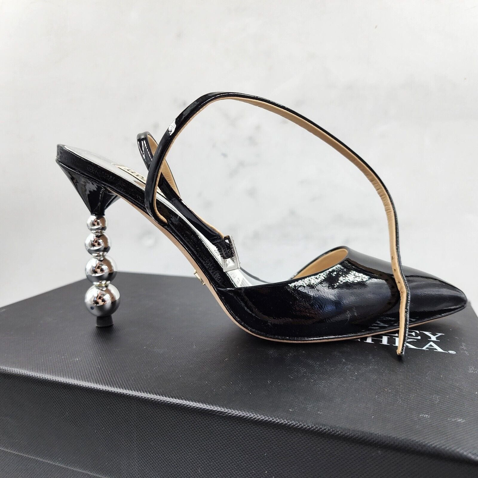 Badgley Mischka Indie II Embellished High Heel Pumps Women's 6.5 Black Pointed~ - Picture 15 of 18