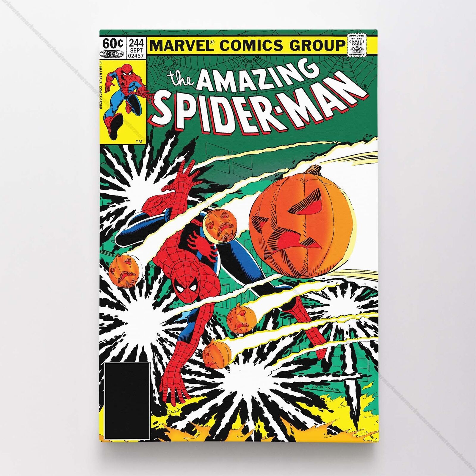 The Amazing Spider-Man #244 Poster Canvas Spiderman Marvel Comic Book Print