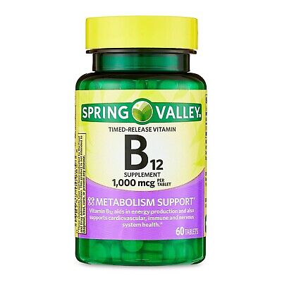 Spring Valley Slow-Release Vitamin B12, 1000mcg, 60ct