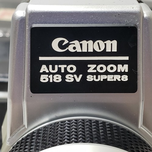 Vintage Canon Auto Zoom 518 SV Super 8 Movie Camera & Lens With Case For Repair