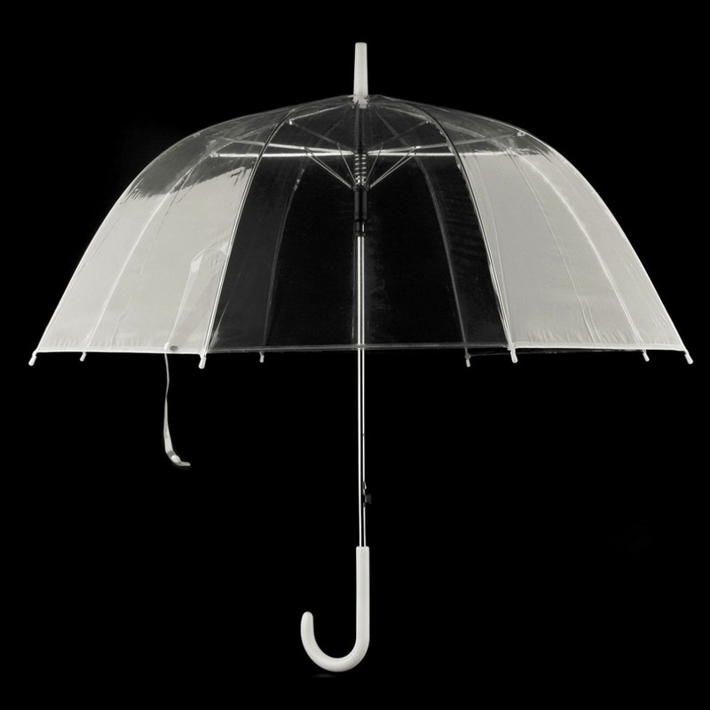 Automatik Regenschirm transparent durchsichtig Automatik Golf Stockschirm Ø80cm