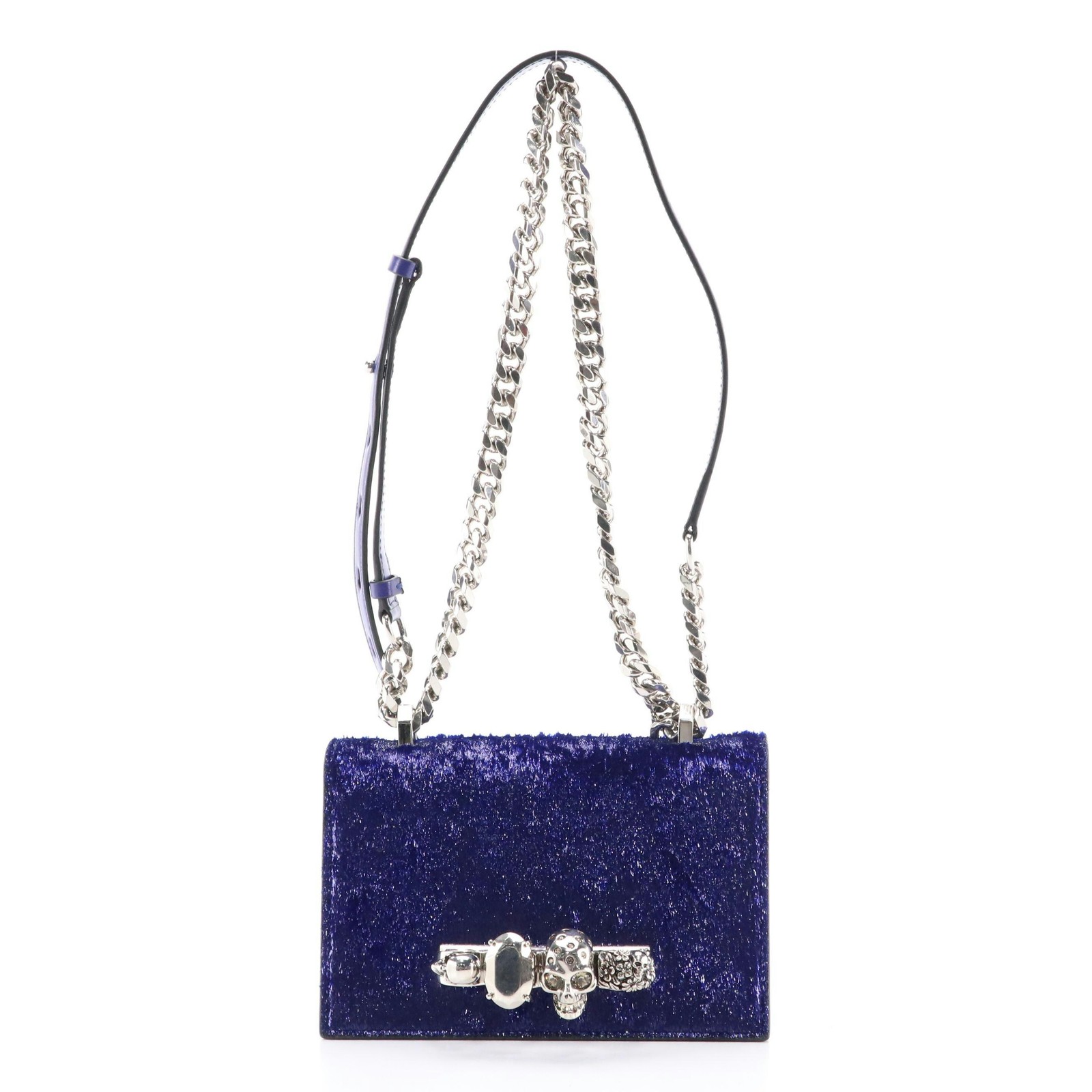 New Alexander McQueen 2019 knuckleduster Jeweled Tinsel Satchel Bag $2950