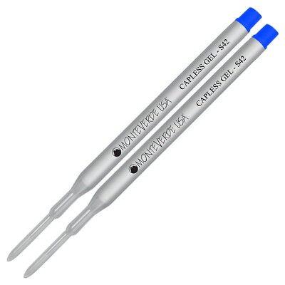 2X- Monteverde S42 Capless Gel Ballpoint Refill to Fit Sheaffer Ballpoint, Blue