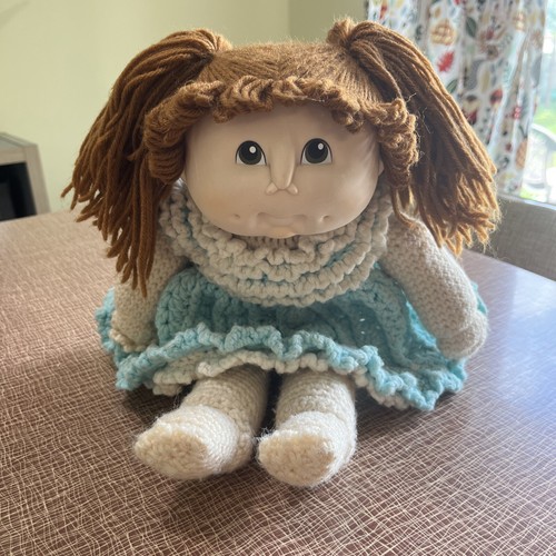 Martha Nelson Thomas Doll Baby Head w Handmade Crochet Body & Outfit/Dress VTG