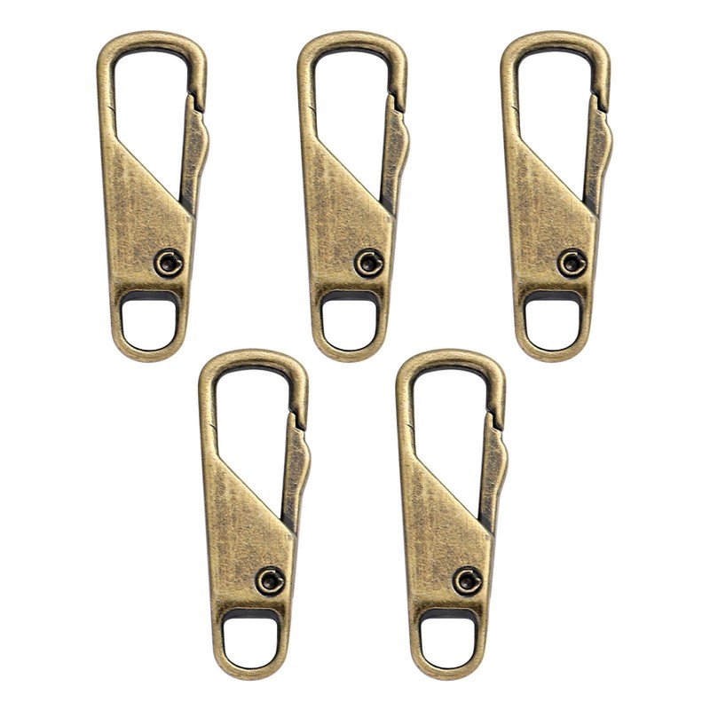 5Pcs Replacement Metal Zipper Fixer Repair Pull Head For Suitcases Luggage Bags