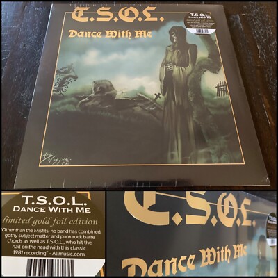T.S.O.L. Dance With Me LP Vinyl Gold Foil SEALED-Agent Orange Dead Kennedys Fear