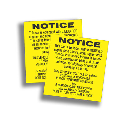 Sold As Is Decal Sticker fits Dodge Chrysler High Performance Truck Car 2X