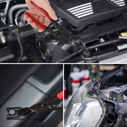 Car Trim Clip Upholstery Removal Tool Door Panel Fastener Pin Pliers Puller Red