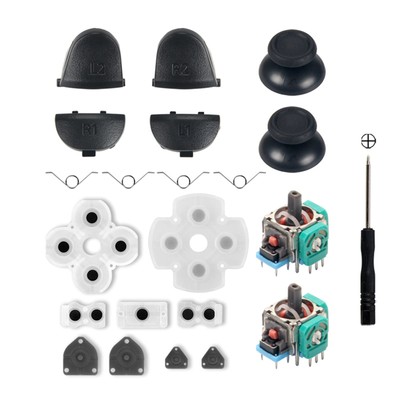1 Set Joystick Repair Hat with Button Conductive Adhesives Repair Parts Full 3d
