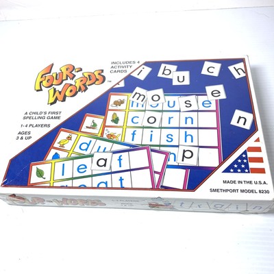 New Four-Words A Child s First Spelling Game 1998 Made In USA Homeschool