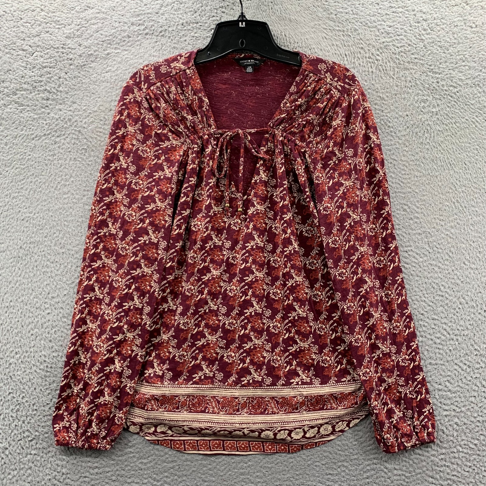 lucky brand floral blouse
