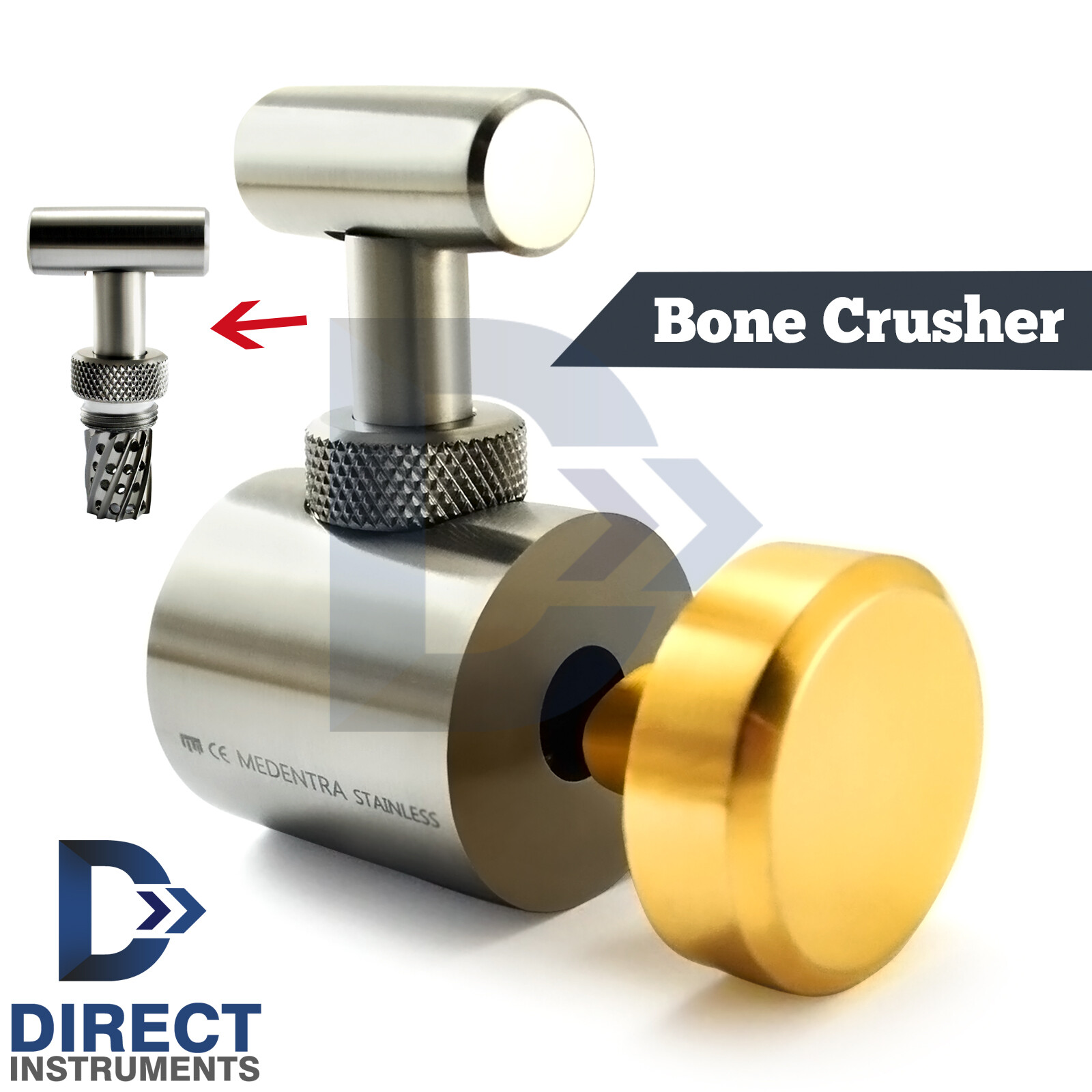 Dental Mill Bone Crusher Grinder Heavy Duty Implant Surgery Grafting