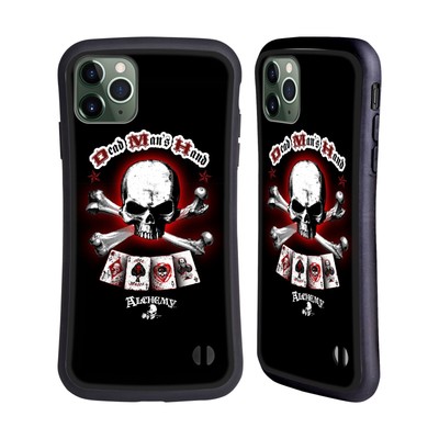 OFFICIAL ALCHEMY GOTHIC SKULL AND CARDS HYBRID CASE FOR APPLE iPHONES PHONES