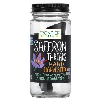 Frontier Natural Products Нити шафрана 0,036 унции 1 г Полностью натуральный, кошерный