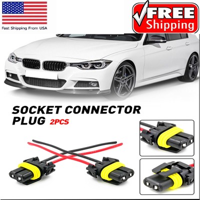 NEW H11 H8 Female Connector Adapter Socket Wiring Harness Plug Fog Light US