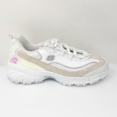 

Skechers Womens D Lites 1.0 149462 Белая повседневная обувь Кроссовки Размер 10, Белый, D Lites 1.0