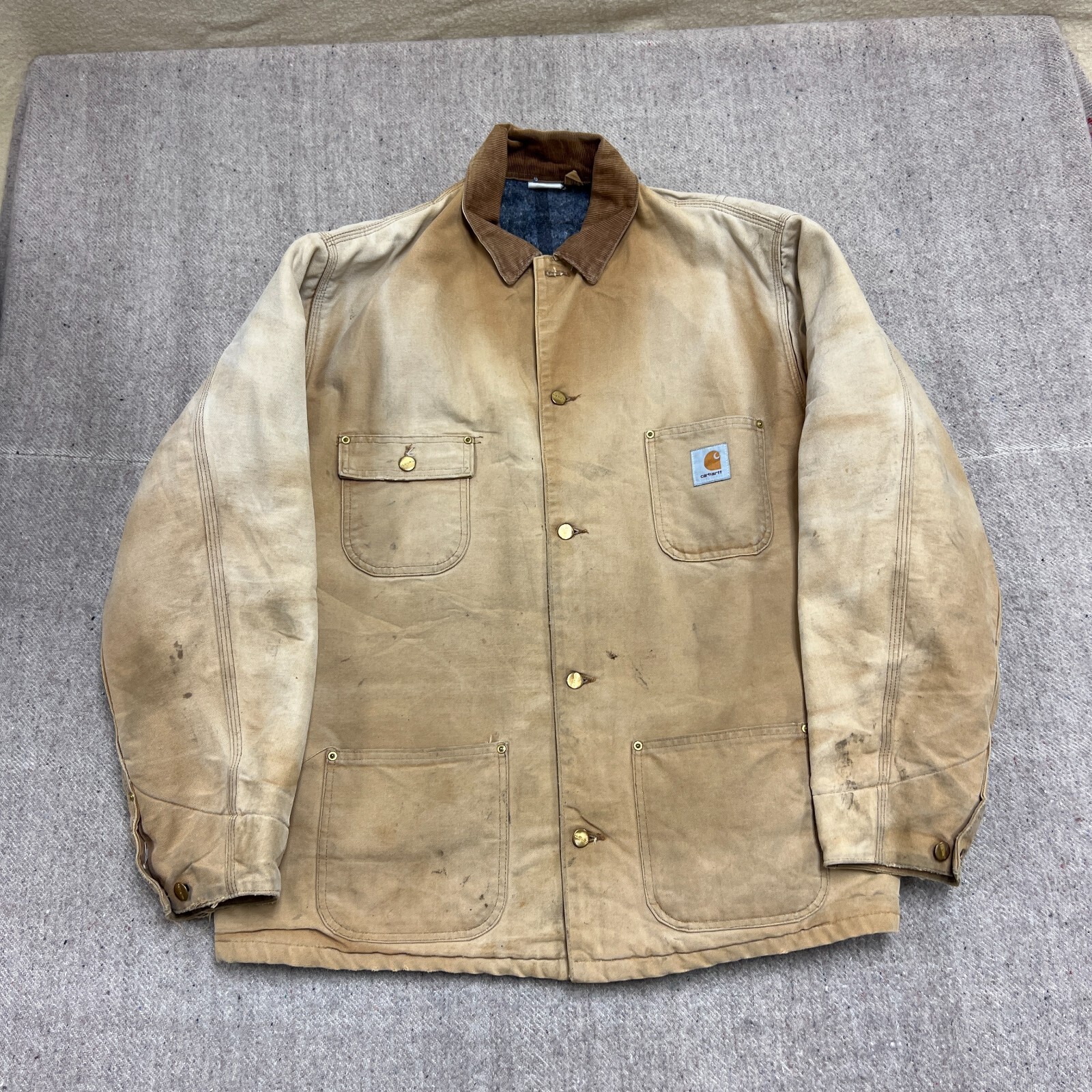 【Carhart】CHORE COAT 70's Vintage 70's Carhartt Chore Jacket SZ 44 – The Barn Owl