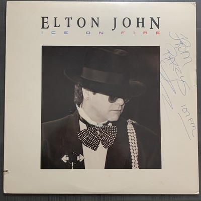 Elton John Ice on Fire Vinyl LP Clean! VG+