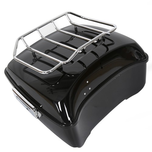 Chromed Tour Pak Pack Luggage Top Rack For Harley Touring Road King Street Glide