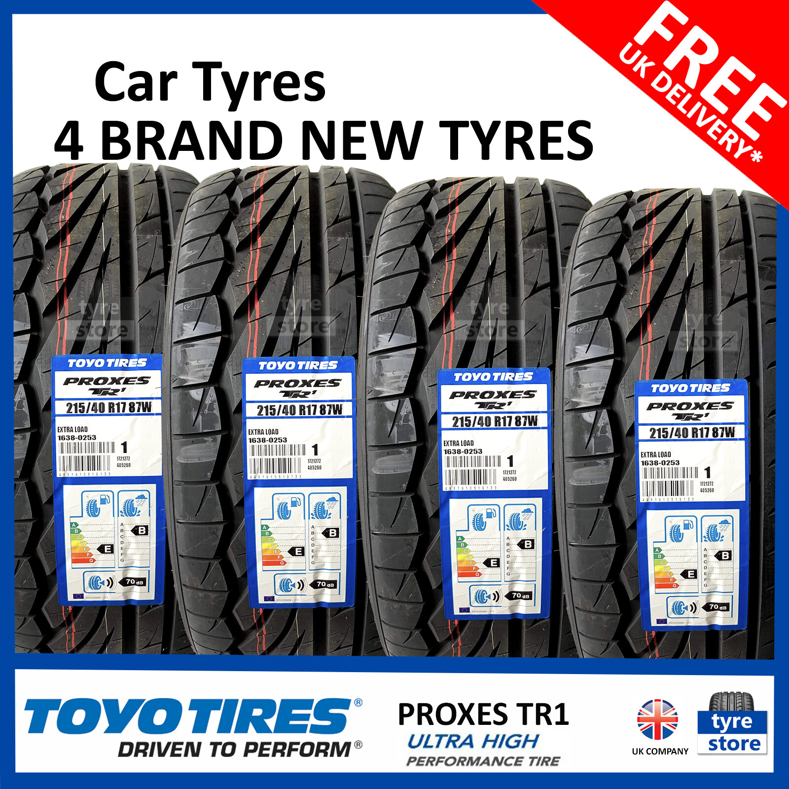 4X New 215 40 17 TOYO PROXES TR1 87W XL 215/40R17 2154017 *B 4X New 215 40 17 TOYO PROXES TR1 87W XL 215/40R17 2154017 *B