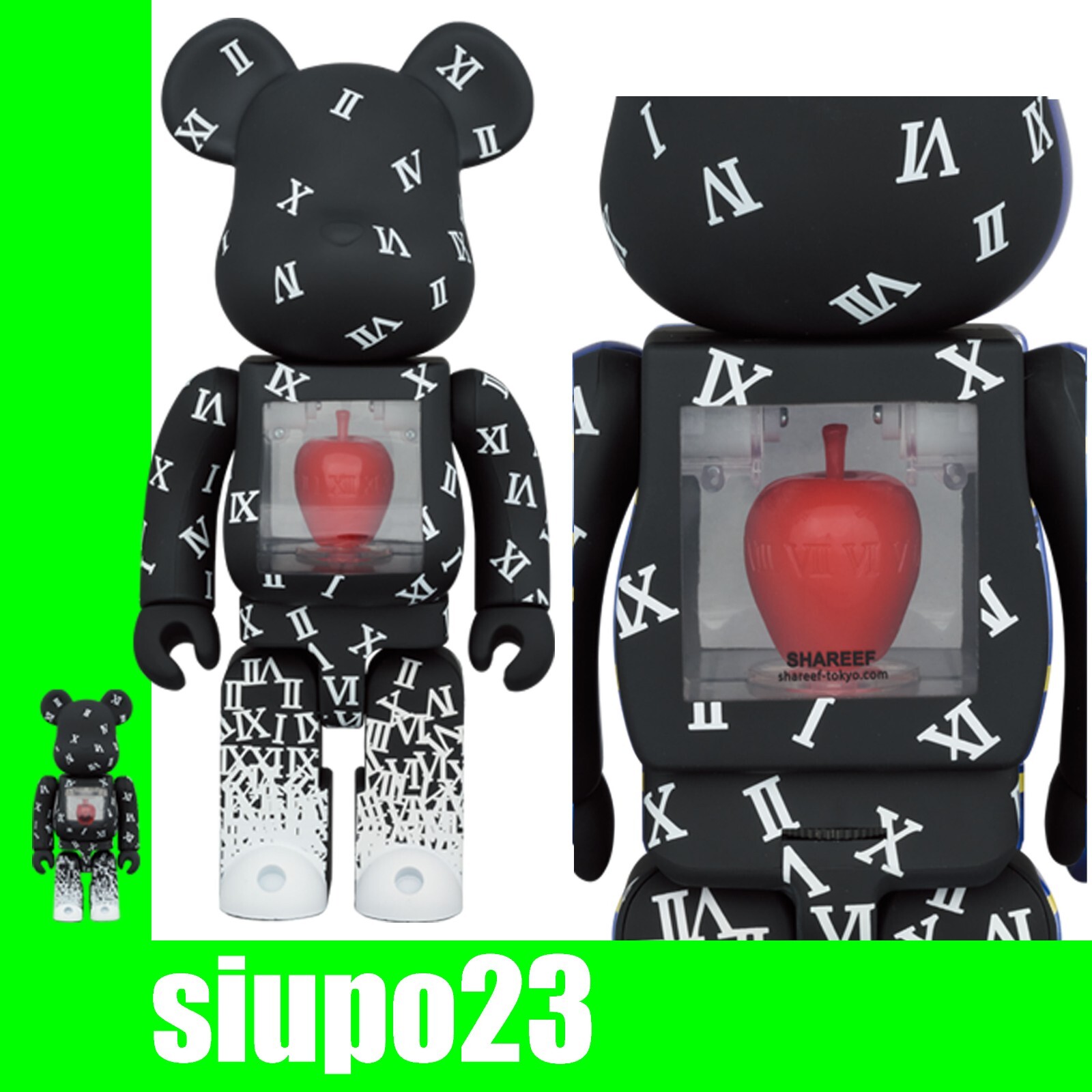 MEDICOM TOY - BE@RBRICK SHAREEF 3 100％ &amp; 400％ MEDICOM TOY - BE@RBRICK SHAREEF 2 100％ & 400
