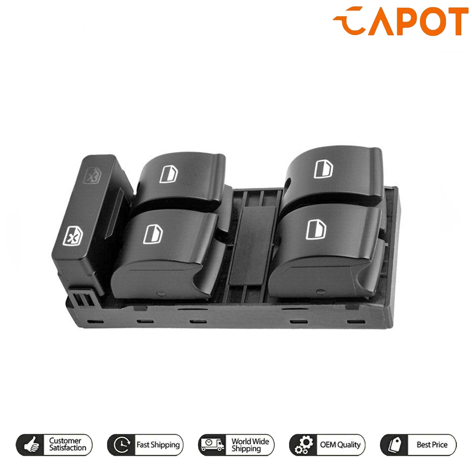 pour Audi A4 2005-20 Interrupteur principal de fenêtre électrique 10 broches