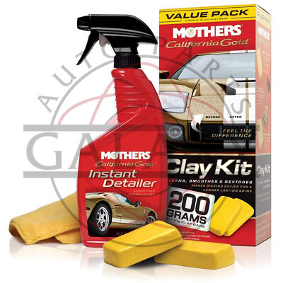 New Mothers California Gold Clay Bar Kit Shines Protects Car Truck Care