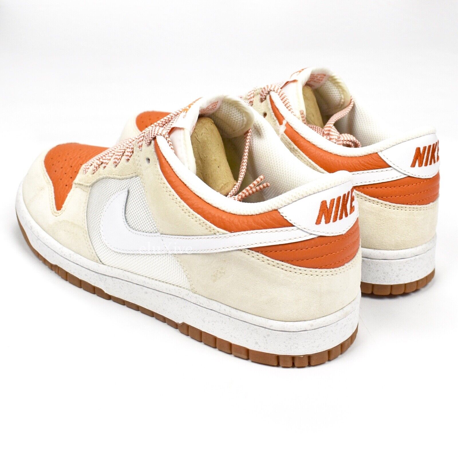 Pre-owned Nike Dunk Low Cl Hoop Orange Beige Suede Sneakers Men's 9 2007 Ds Authentic