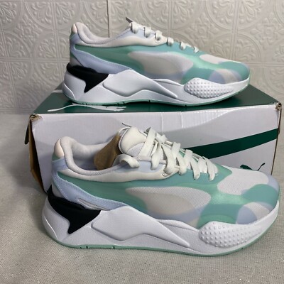 Puma Womens RS-X3 Plas_Tech 371640 02 Mist Green Lace Up Sneaker Shoes Size 7