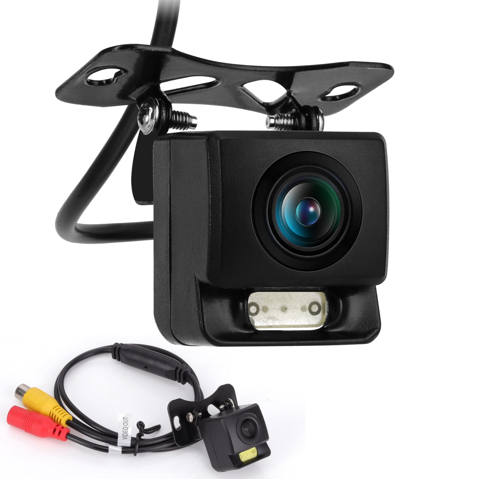 Pyle Rear View Backup Camera for Car – Compact Reverse Cam with Distance Scale
