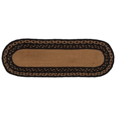 Table Runner Farmhouse Jute Primitive 8x24 Oval Stars Kitchen Decor VHC Brands