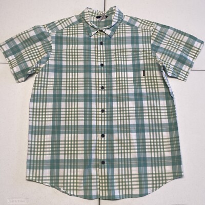 Columbia Mens Button Front Short Sleeve Shirt L Large