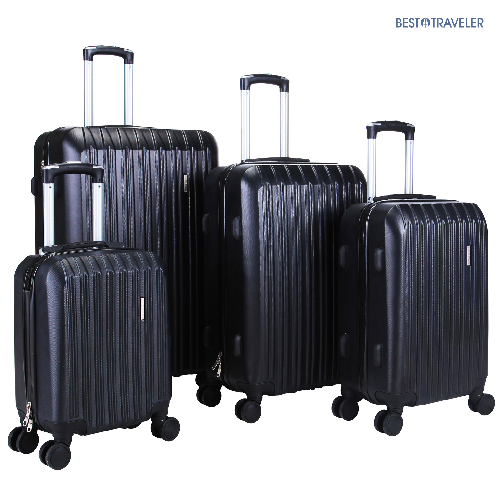 4Pcs ABS Trolley Carry On Travel Luggage Set