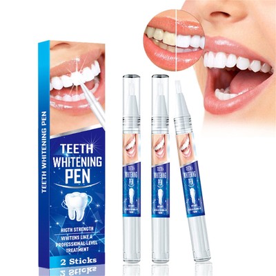 3 × Teeth Whitening Gel Pen Extra Strong White Hygiene Tooth Stain Removal USA