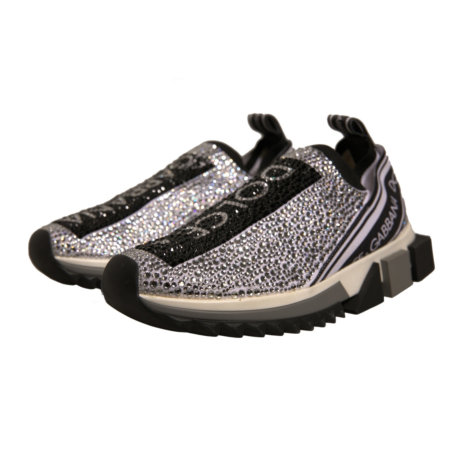 【ワケ有良品】DOLCE&GABBANA 24cm パンプス 茶 ヒョウ 38 DOLCE & GABBANA Shoes Silver Rhinestones Sorrento Sneakers