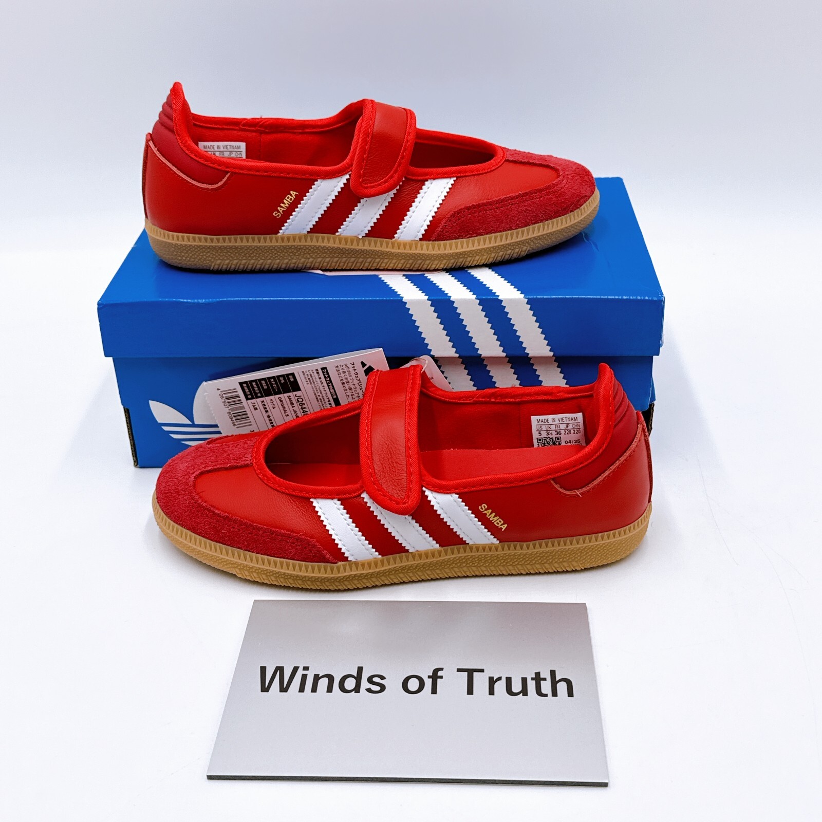 Adidas SAMBA JANE JQ6446 Red/White Women's Sneakers US 5