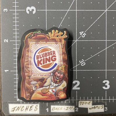 Sm. Blubber King Burger King Parody Humor Sticker For Guitar Skateboard  Mat92