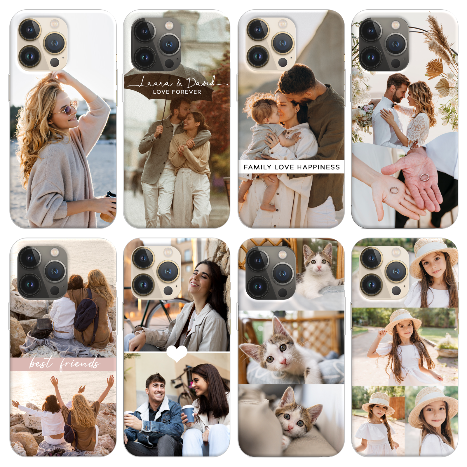 Personalised Phone Case Photo Collage Silicone Cover For iPhone 12 13 14 15 16
