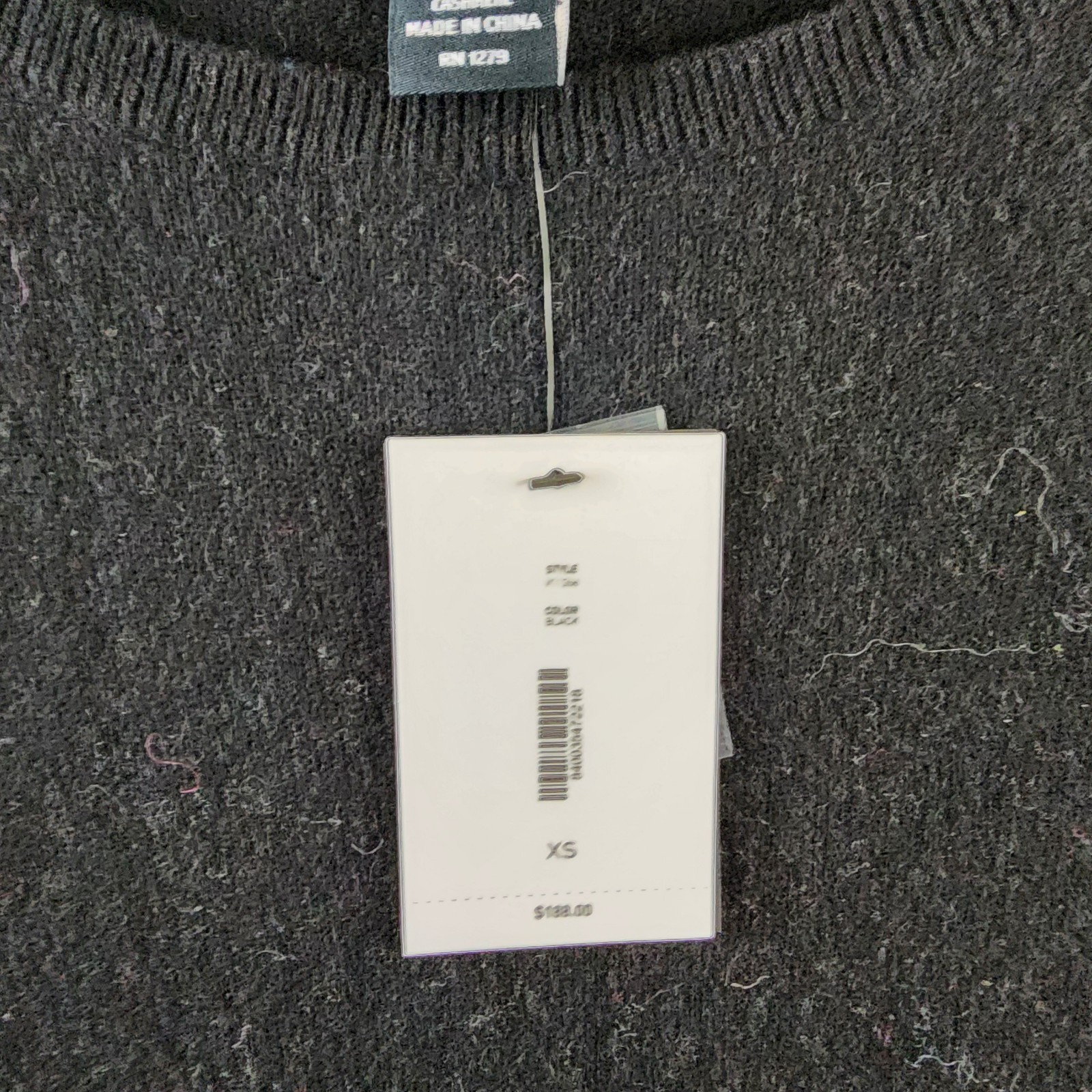 C by Bloomingdale's Cashmere Boat Neck Side Slit Asymmetrical Sweater Women's XS - Picture 6 of 12