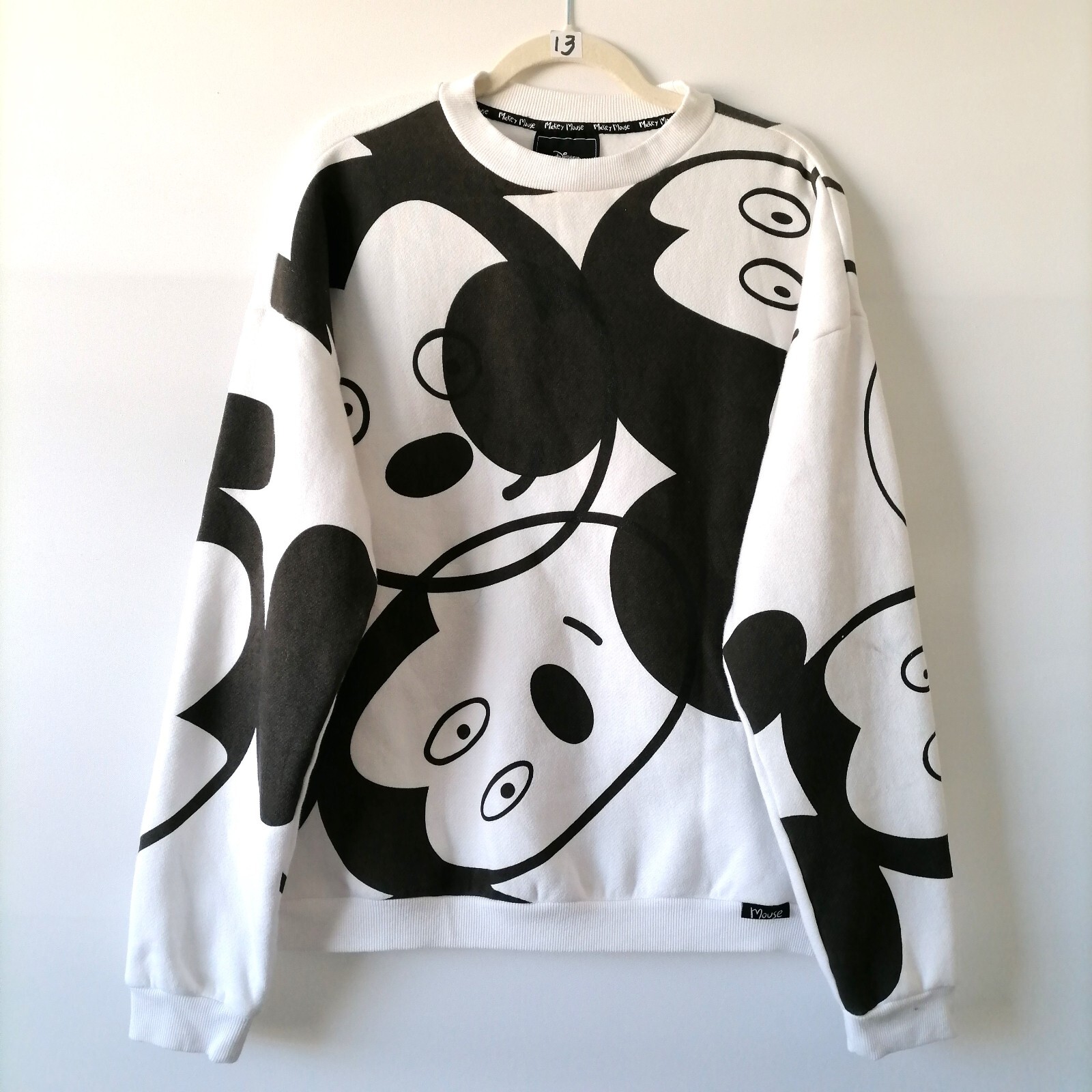 Disney Mickey Mouse Artist Series Mens White Crew Neck