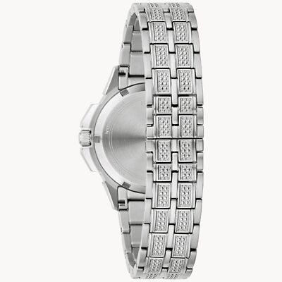 Pre-owned Bulova Silver Womens Analogue Watch Octava 96l305
