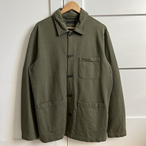 Uniqlo Mens Utility Green Cotton Chore Works Jacket Size L