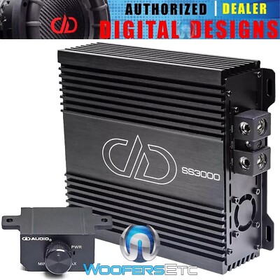 DD AUDIO SS3000 AMP 3000W RMS MONOBLOCK SUBWOOFERS BASS SPEAKERS AMPLIFIER NEW
