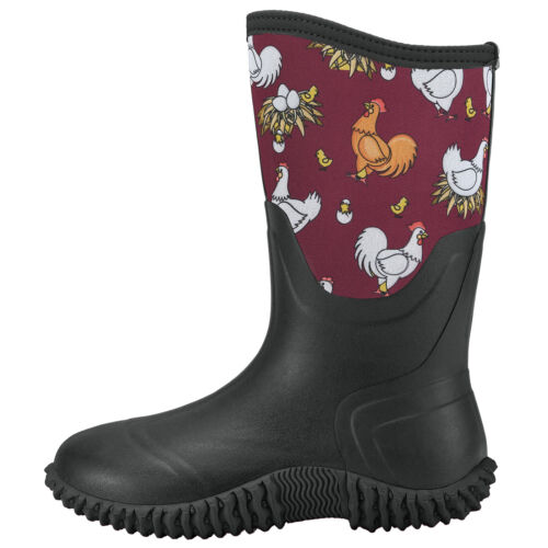 HISEA Women Boots Neoprene Insulated Rain Snow Chore Working Boots Garden Shoes