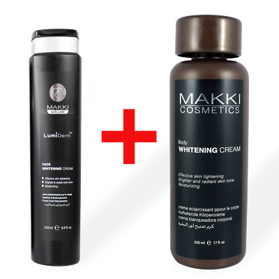 MAKKI FACE + BODY WHITENING LIGHTENING CREAM SKIN DARK / SUN SPOTS PIGMENTATIONS
