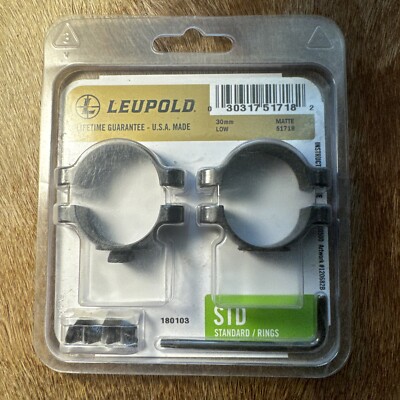 Leupold 30mm Low Matte scope rings 51718 STD